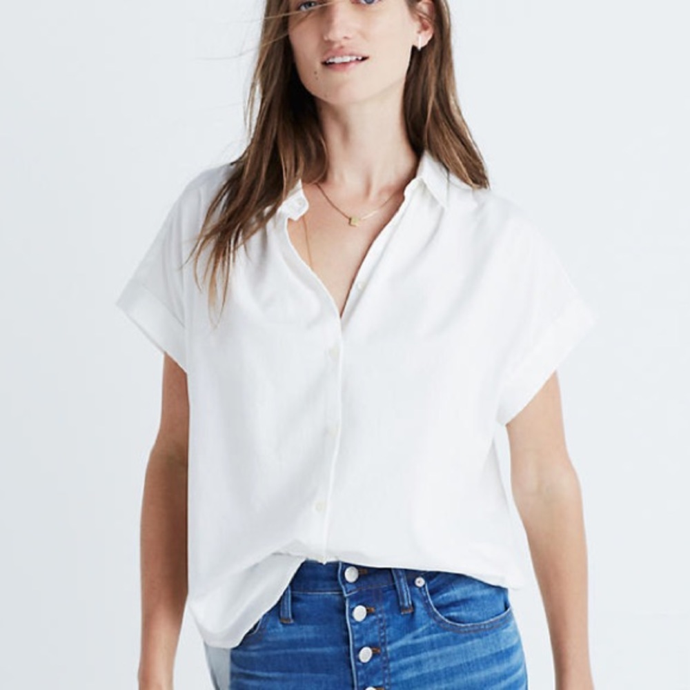 Madewell Central Shirt in Pure White